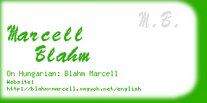 marcell blahm business card